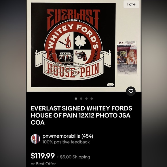 EVERLAST Autographed picture & All Access Pass‼️VERIFIED‼️PRISTINE CONDITION‼️ - Picture 5 of 8